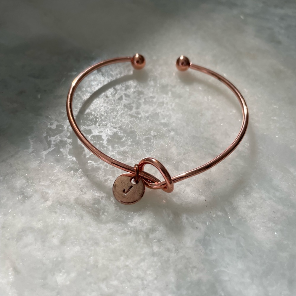 Rose Gold “J” Initial Bracelet